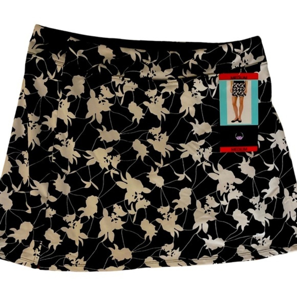 Tranquility by Colorado Clothing Shadow Flowers-M black white , NWT.